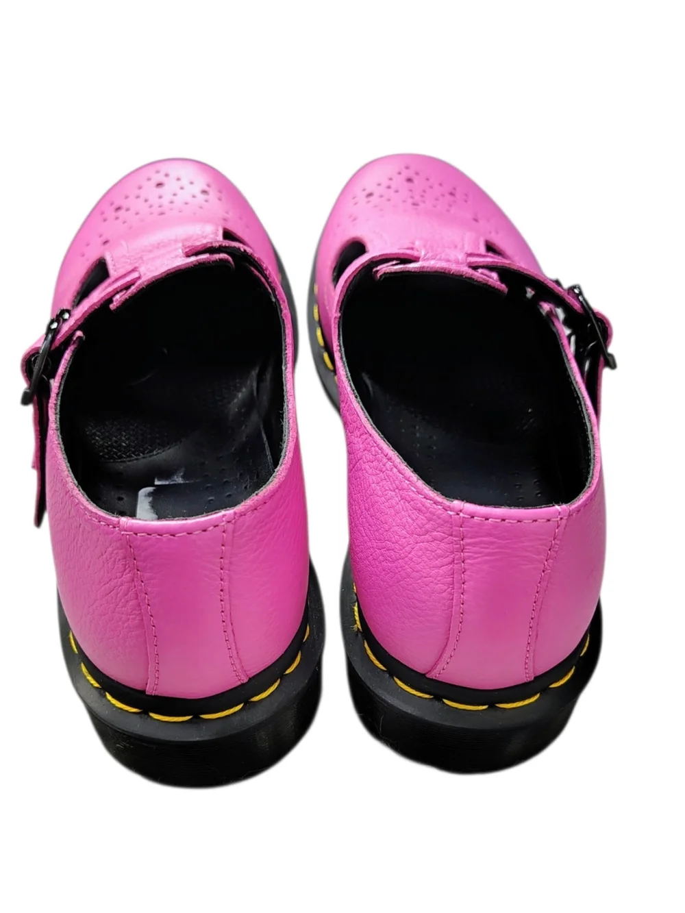 Dr. Martens Pink Double-Strap Mary Jane Platform Shoes Size 6